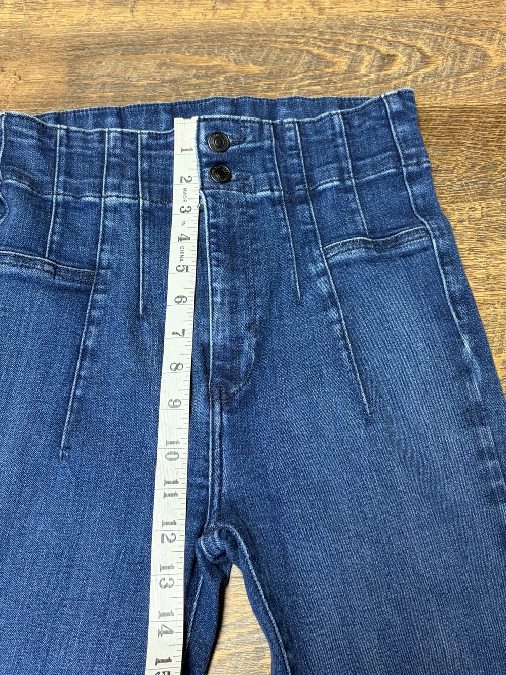 Free People We the Free Jayde Flare Ultra High Rise Jeans Womens 27x31 Boho - Picture 6 of 12